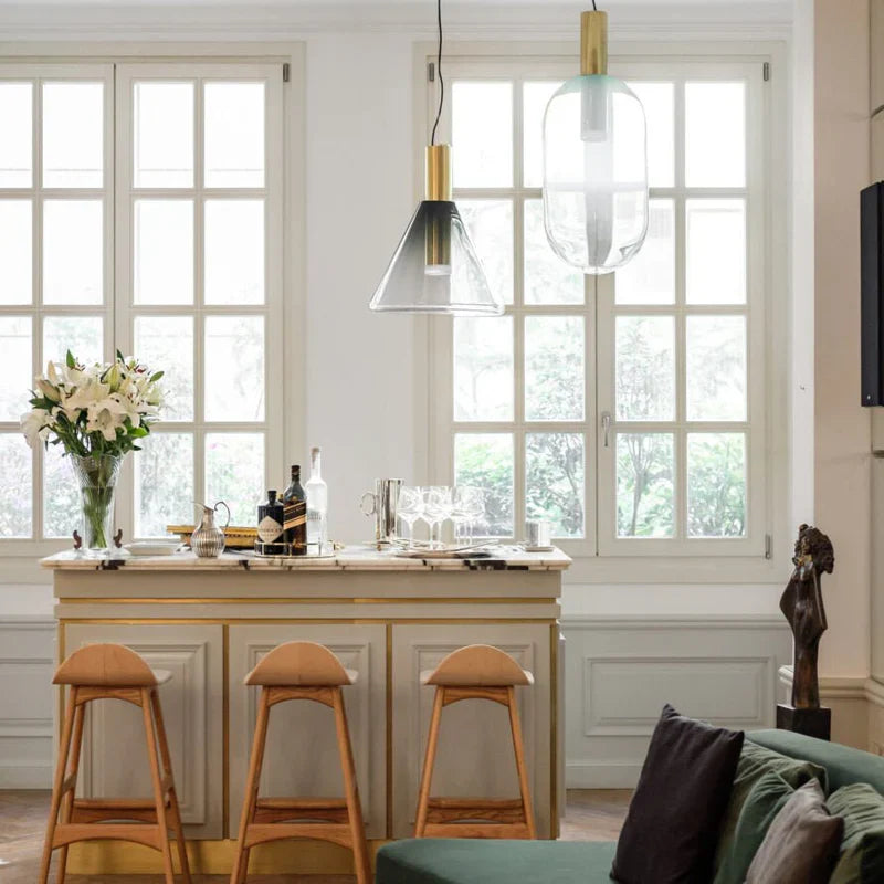 Designerska Lampa Wisząca LED – Nowoczesne Formy ze Szkła