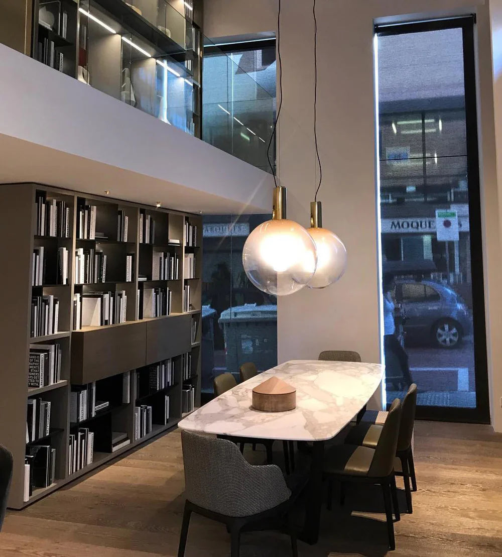 Designerska Lampa Wisząca LED – Nowoczesne Formy ze Szkła