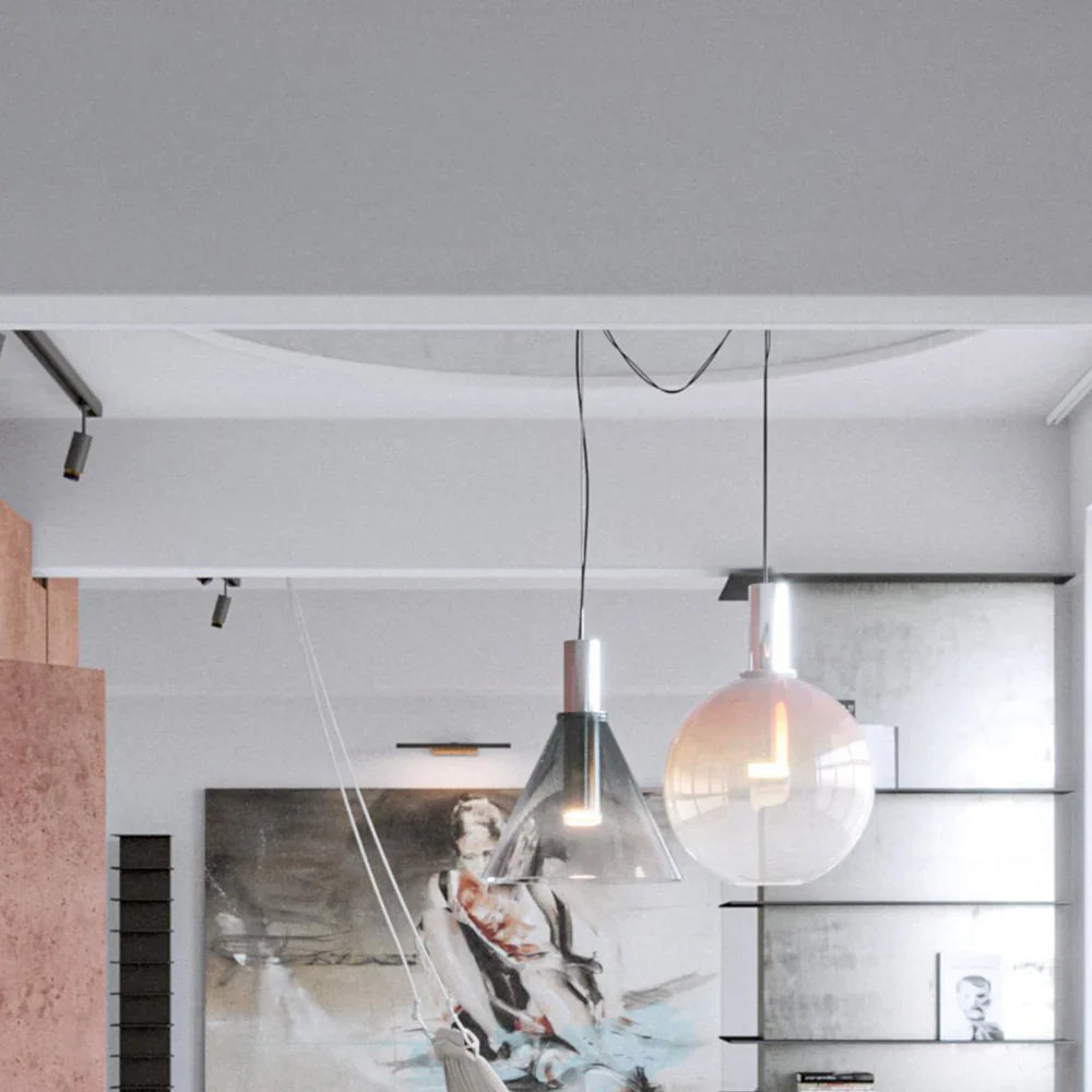 Designerska Lampa Wisząca LED – Nowoczesne Formy ze Szkła