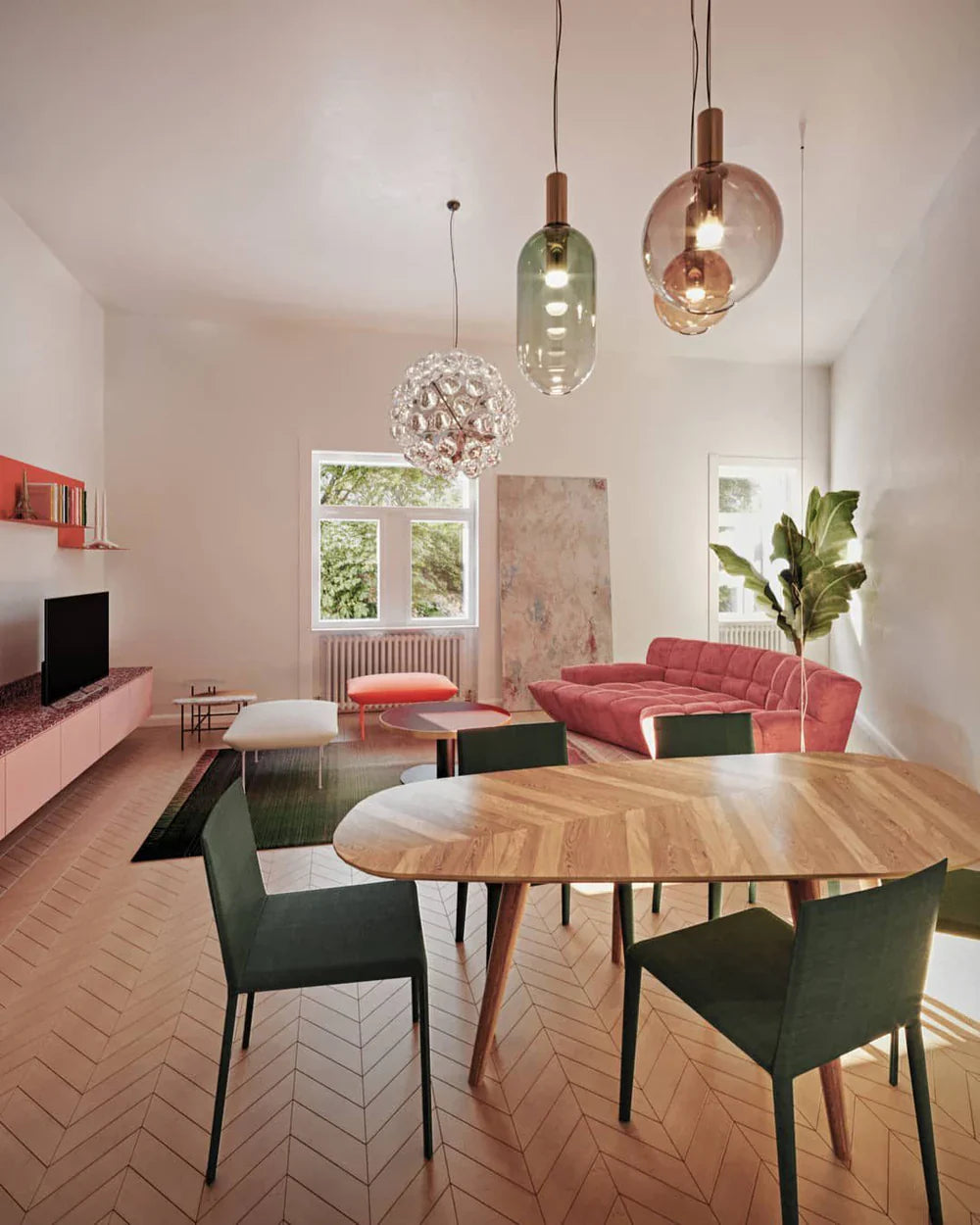 Designerska Lampa Wisząca LED – Nowoczesne Formy ze Szkła