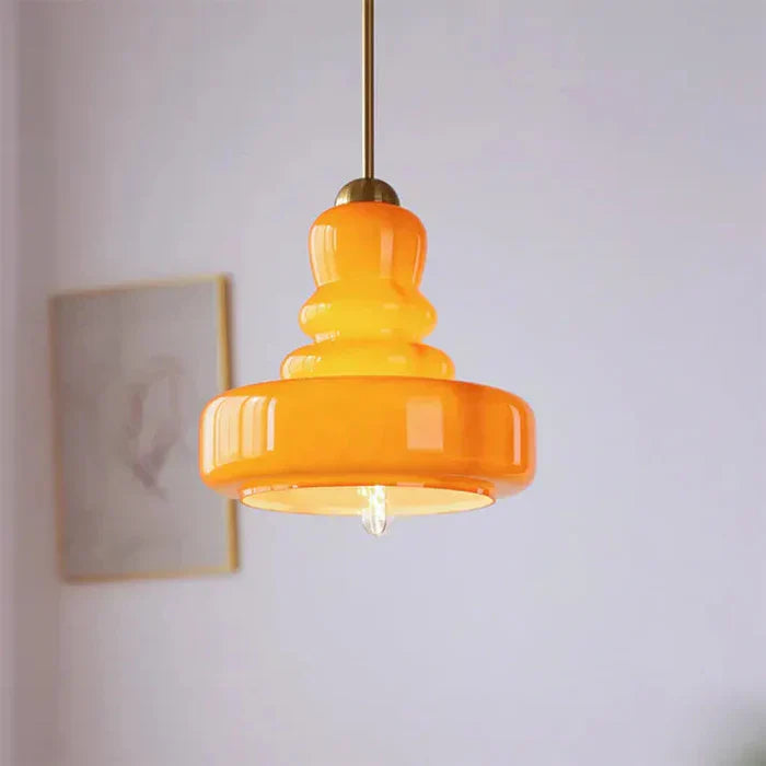 Designerska Lampa Wisząca z Mlecznego Szkła Bauhaus