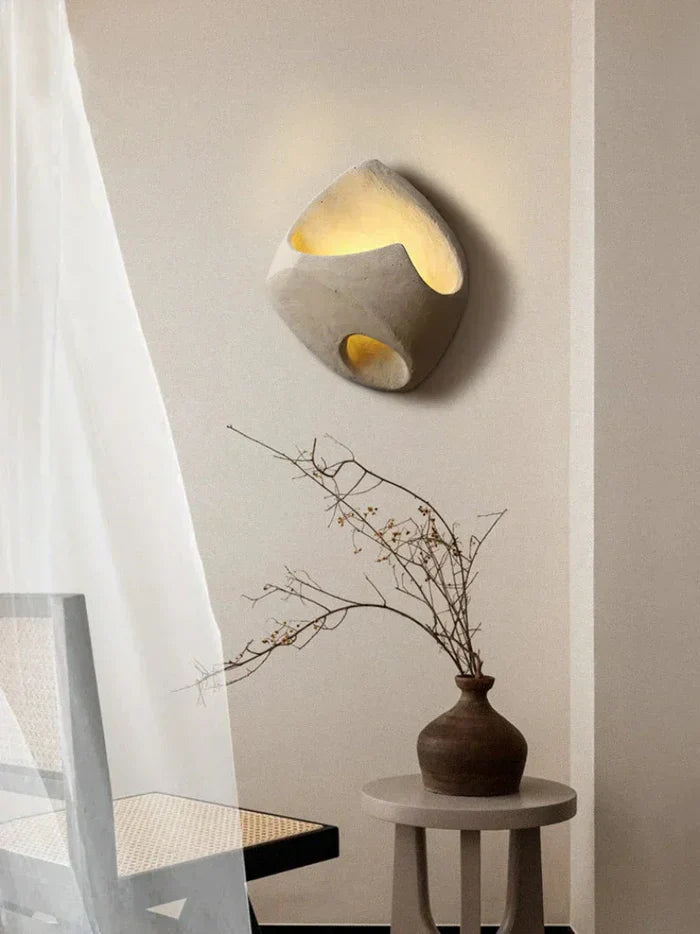 Designerska Lampa Ścienna w Stylu Organicznego Kamienia Boho