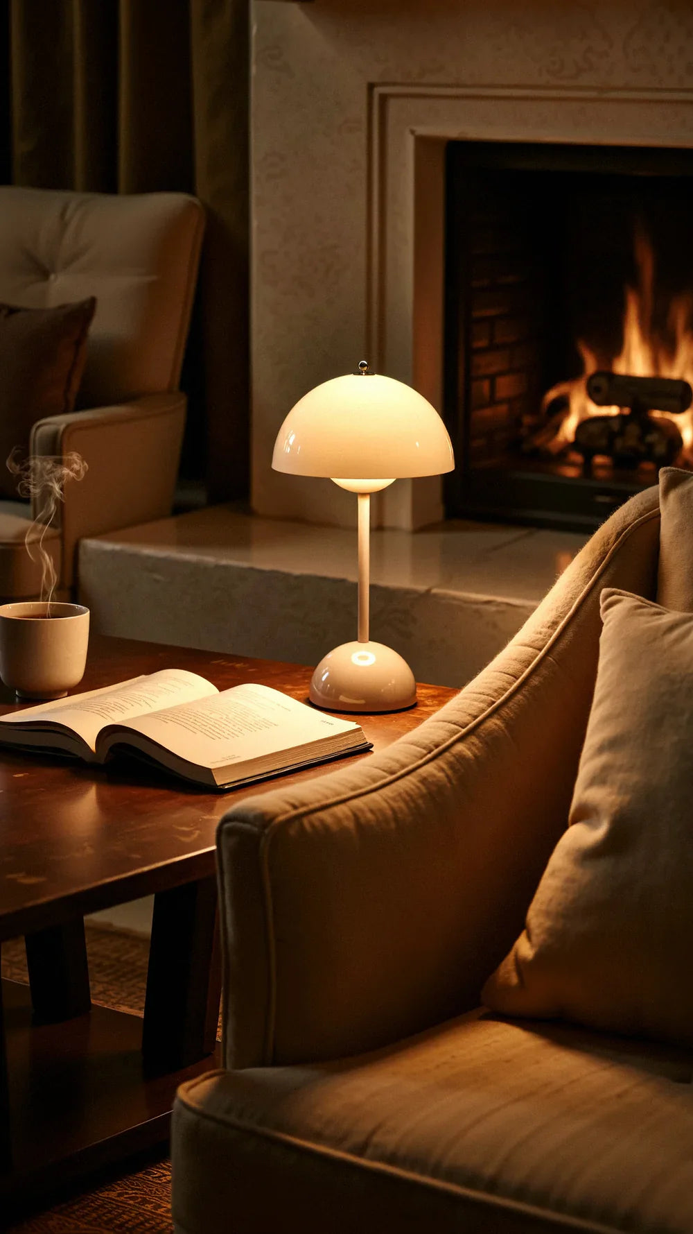 Bezprzewodowa lampa stołowa o minimalistycznym designie