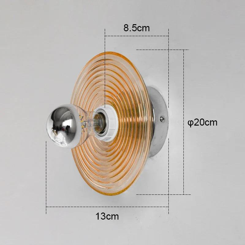 Nowoczesna Lampa Ścienna ze Szklanym Kloszem