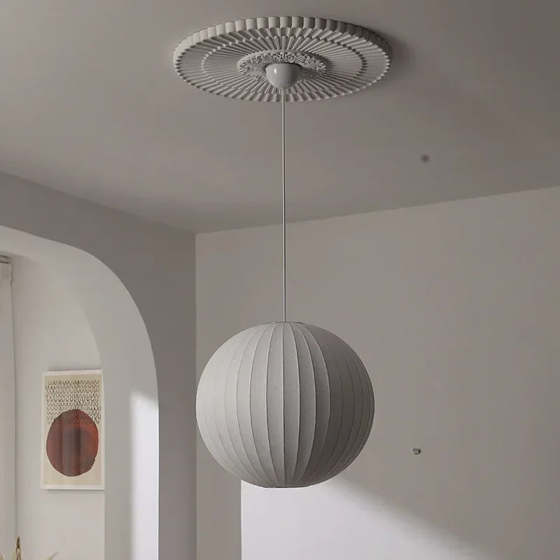 Lampa wisząca kula papierowa LED nowoczesny plafon w stylu japońskim