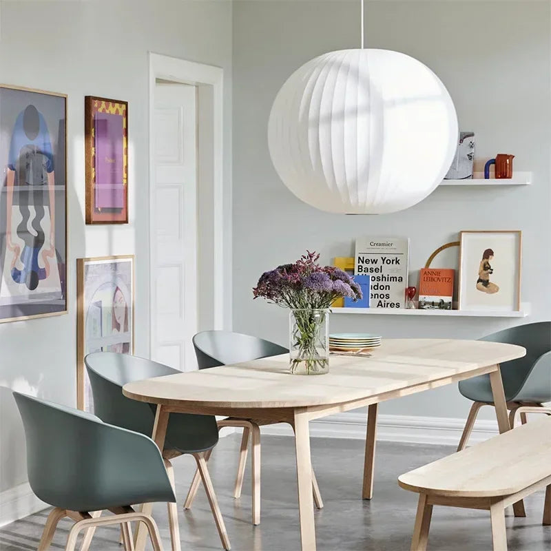 Lampa wisząca kula papierowa LED nowoczesny plafon w stylu japońskim