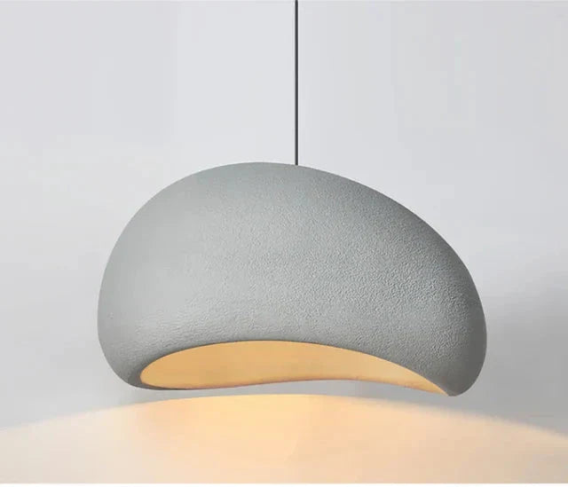 Lampa sufitowa wisząca LED w stylu wabi-sabi
