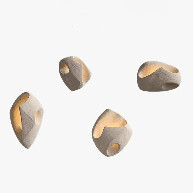 Designerska Lampa Ścienna w Stylu Organicznego Kamienia Boho