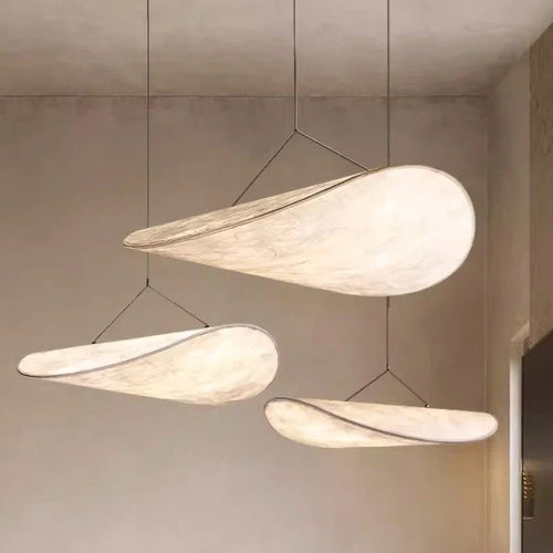 Designerska lampa wisząca Japandi w formie podłużnego panelu – nowoczesna elegancja