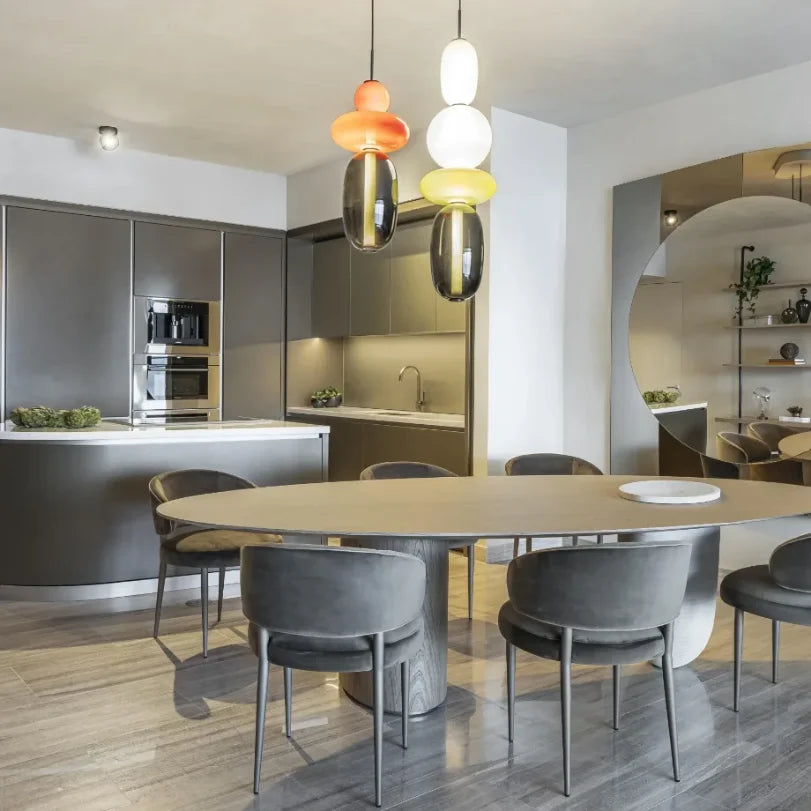 Lampa wisząca ze szkła kandyzowanego