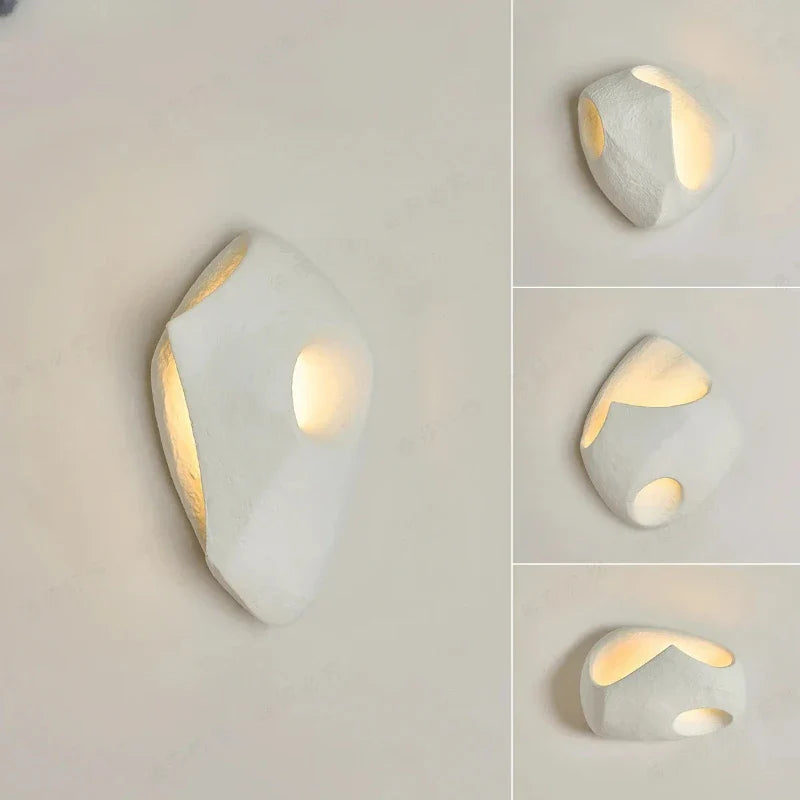 Designerska Lampa Ścienna w Stylu Organicznego Kamienia Boho