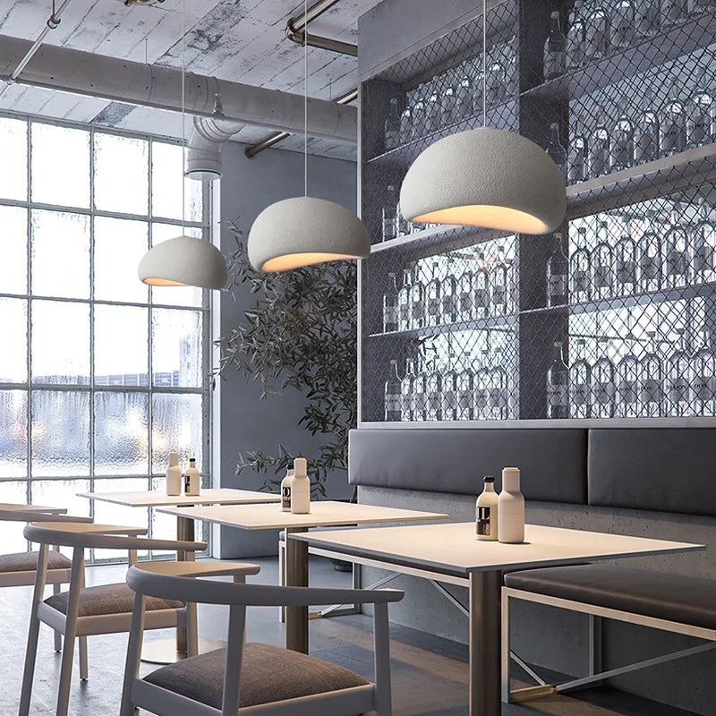 Lampa sufitowa wisząca LED w stylu wabi-sabi