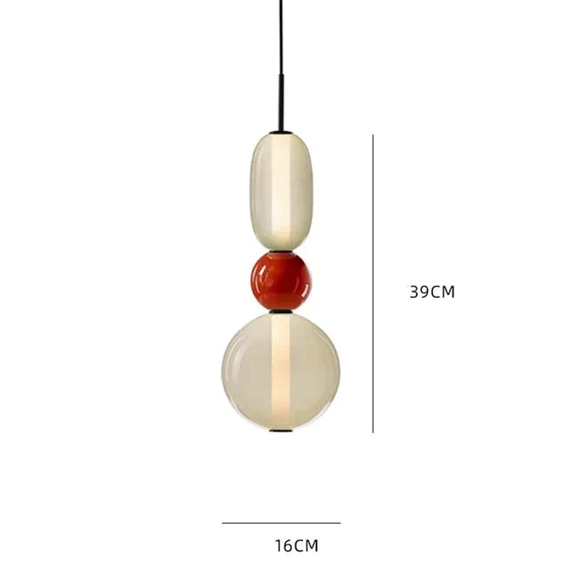 Lampa wisząca ze szkła kandyzowanego