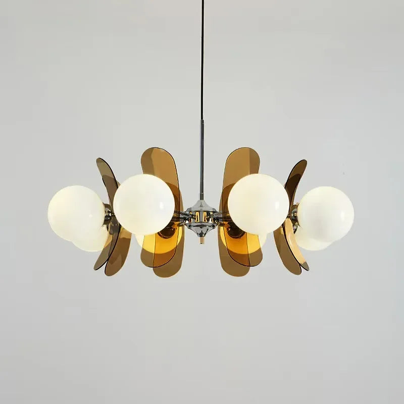 Lampa Wisząca Żyrandol Retro Modern z Kloszami Kuli Bauhaus