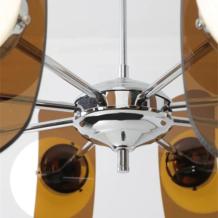 Lampa Wisząca Żyrandol Retro Modern z Kloszami Kuli Bauhaus