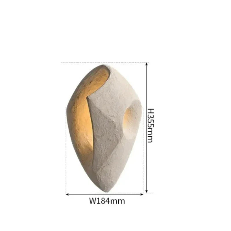 Designerska Lampa Ścienna w Stylu Organicznego Kamienia Boho