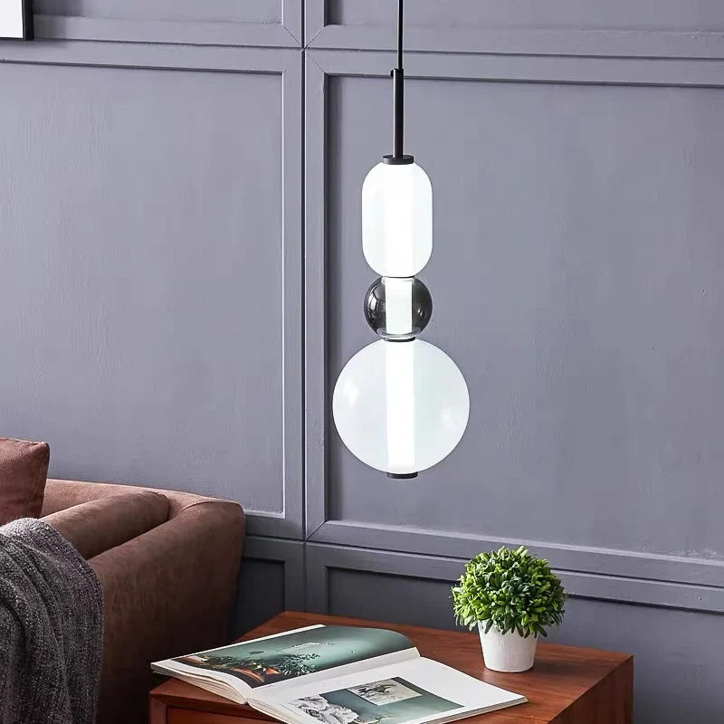 Lampa wisząca ze szkła kandyzowanego