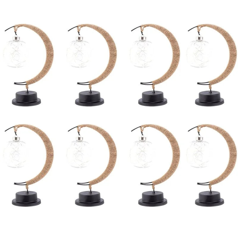 Nastrojowa Lampka Stołowa LED z Kulą i Półksiężycem