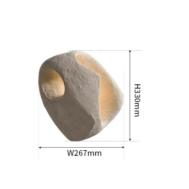 Designerska Lampa Ścienna w Stylu Organicznego Kamienia Boho