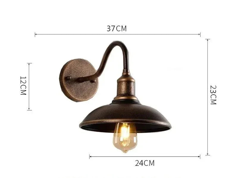 Industrialna lampa ścienna retro – kinkiet w stylu vintage