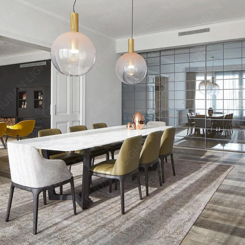 Designerska Lampa Wisząca LED – Nowoczesne Formy ze Szkła