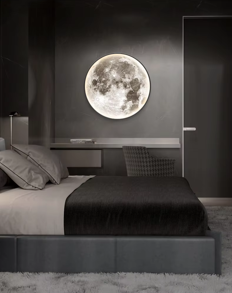 Dekoracyjna ścienna lampa LED w kształcie księżyca