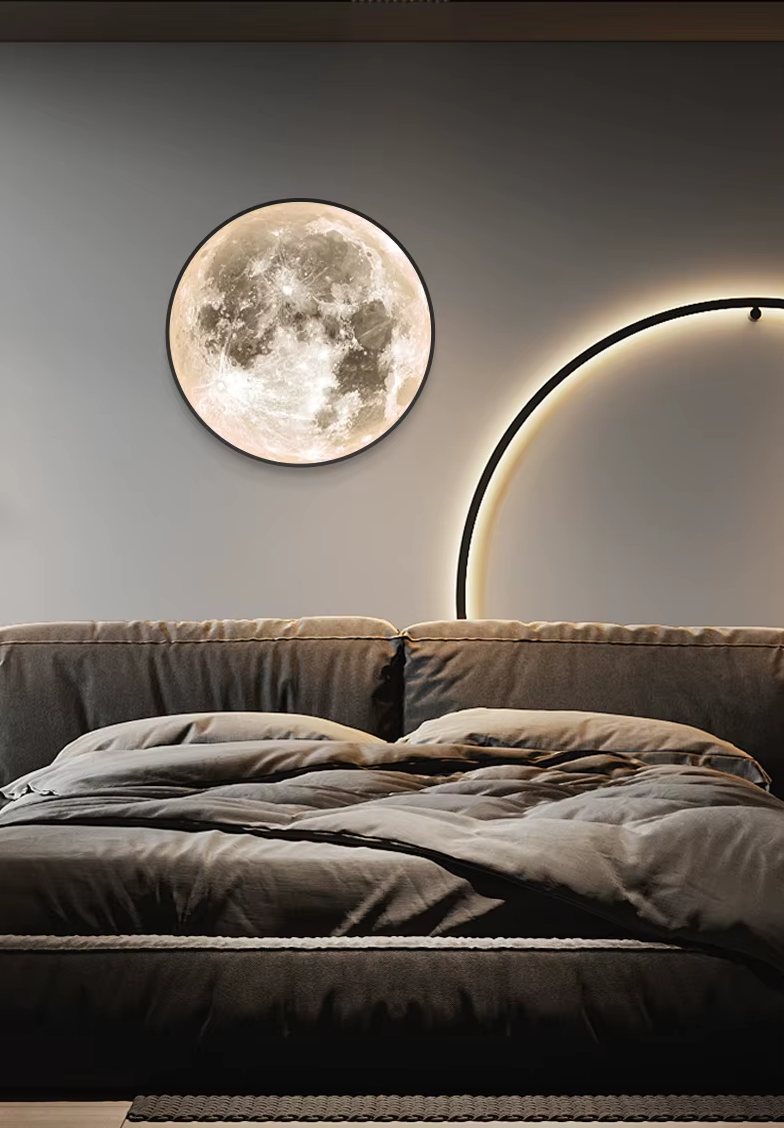 Dekoracyjna ścienna lampa LED w kształcie księżyca