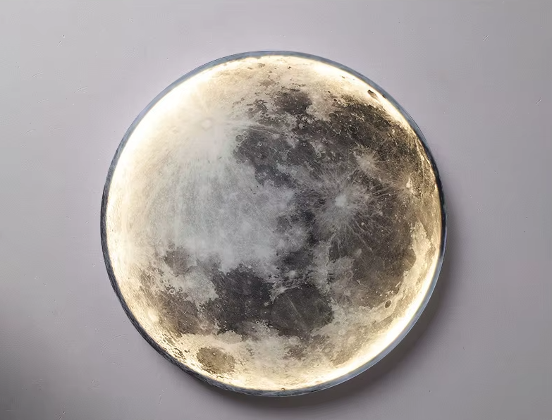 Dekoracyjna ścienna lampa LED w kształcie księżyca