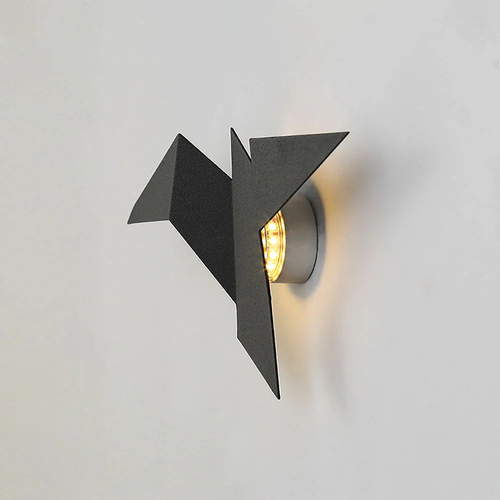 Nowoczesna lampa ścienna LED origami ptak – kinkiet dekoracyjny