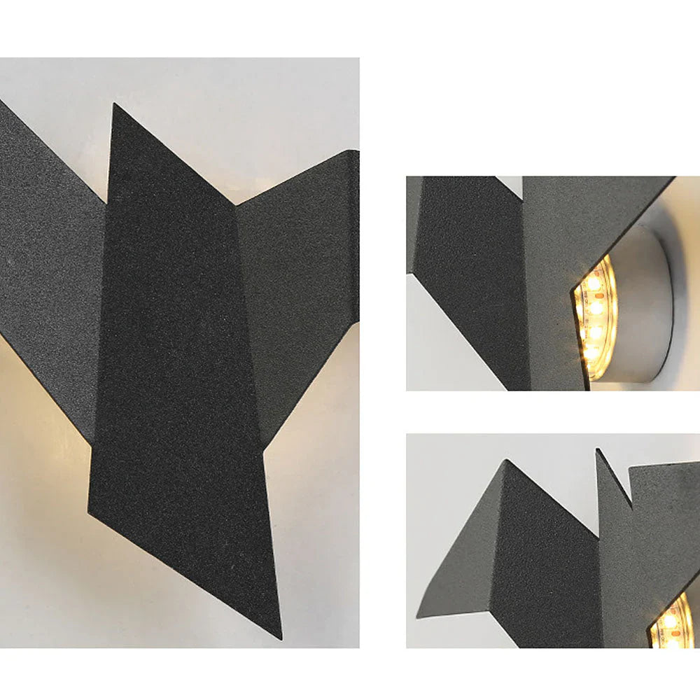 Nowoczesna lampa ścienna LED origami ptak – kinkiet dekoracyjny