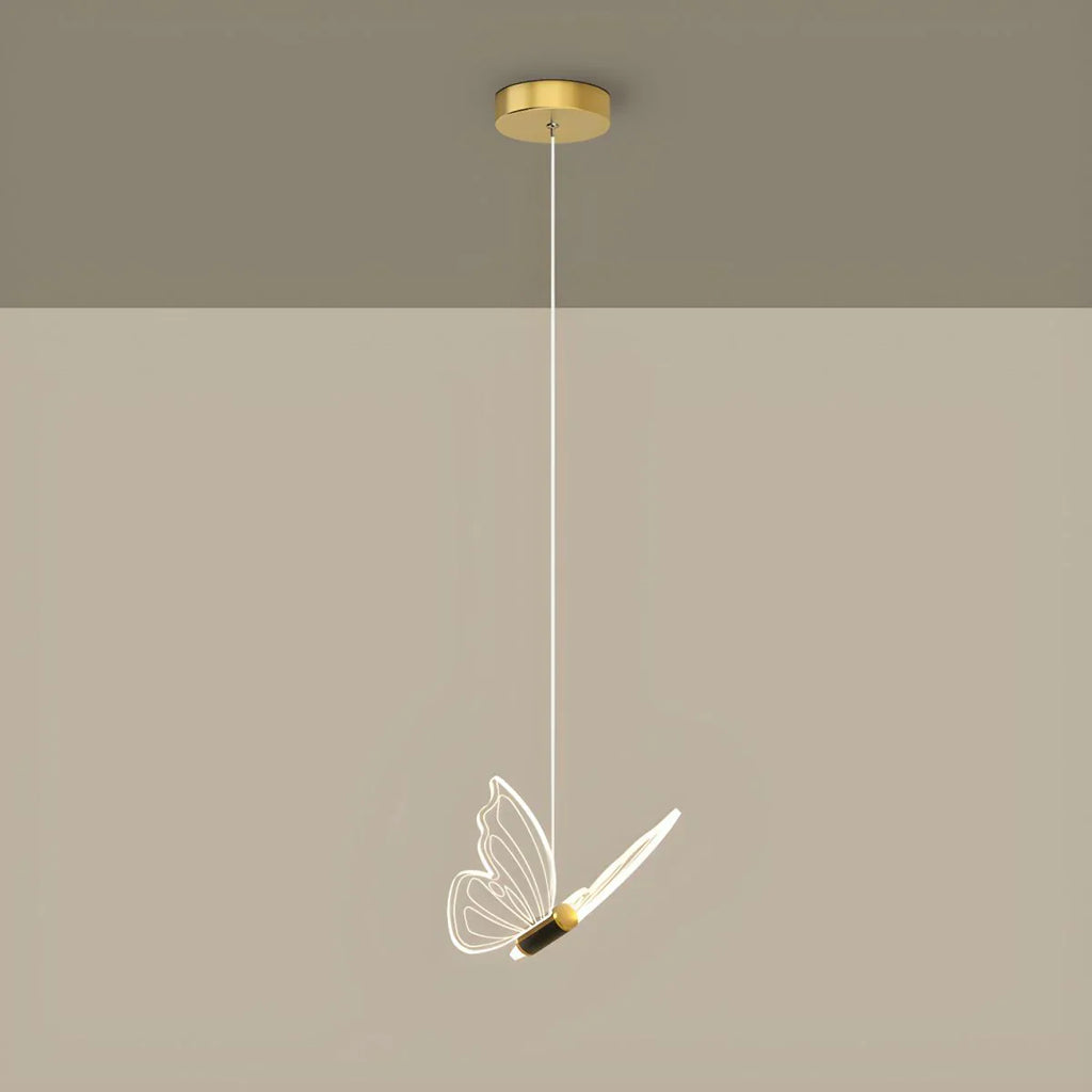 Lampa wisząca LED w kształcie motyla – designerskie oświetlenie do sypialni i salonu