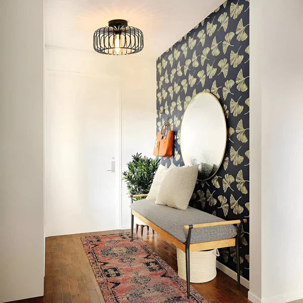 Lampa sufitowa w stylu industrialnym – plafon metalowy klosz