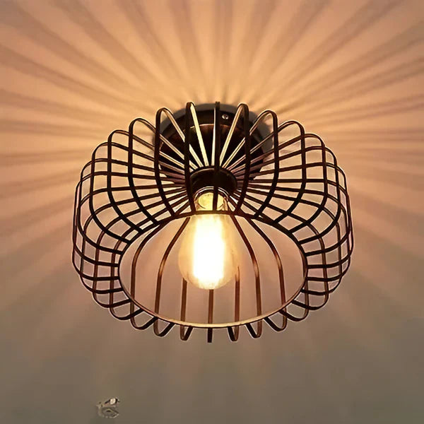 Lampa sufitowa w stylu industrialnym – plafon metalowy klosz