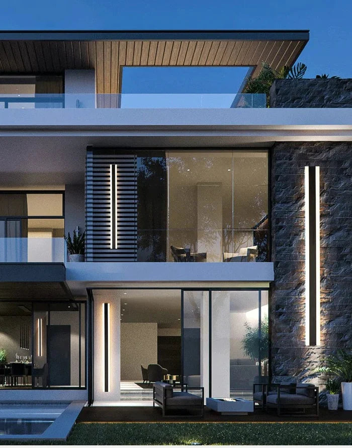 Nowoczesna Lampa Ścienna LED – Pionowy Wodoodporny Panel Dekoracyjny Na Elewacje