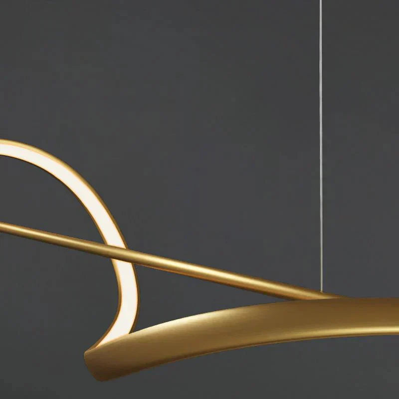 Lampa wisząca „Fala” – nowoczesna lampa LED nad stół lub wyspę kuchenną