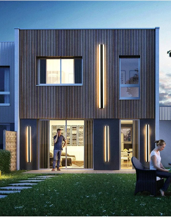 Nowoczesna Lampa Ścienna LED – Pionowy Wodoodporny Panel Dekoracyjny Na Elewacje