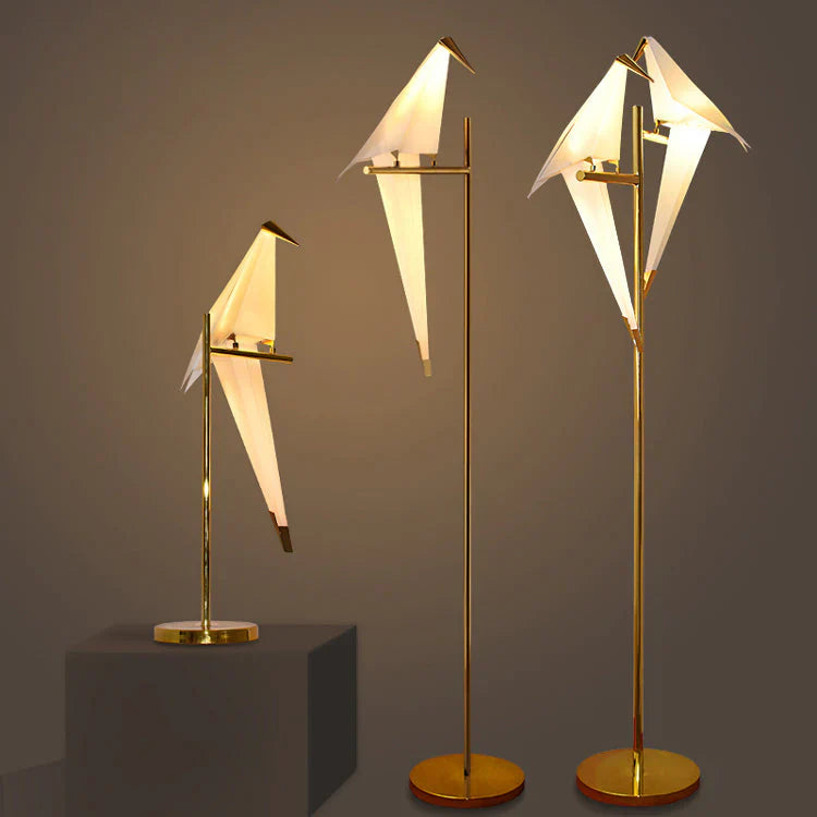 Lampa Origami Ptak | Nowoczesna dekoracyjna lampa stołowa i podłogowa