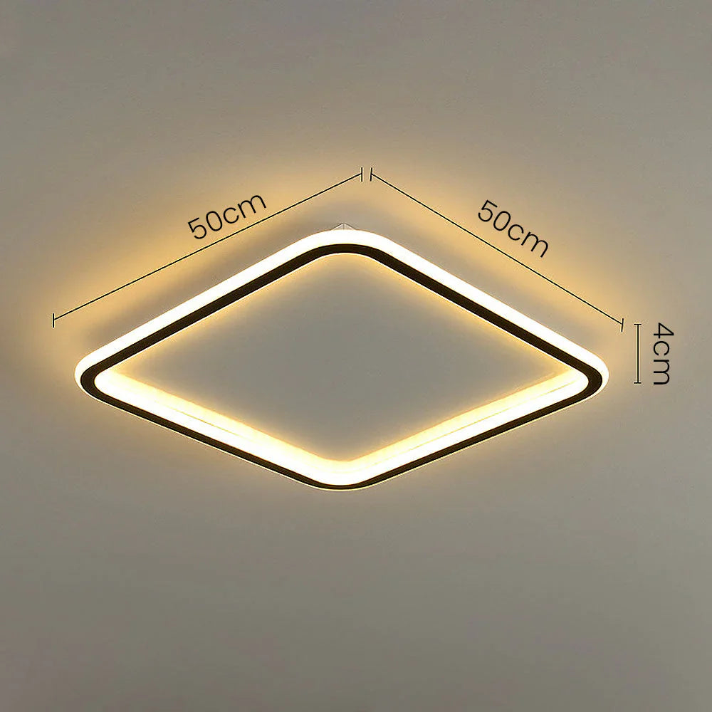 Nowoczesna kwadratowa lampa sufitowa LED – minimalistyczny design