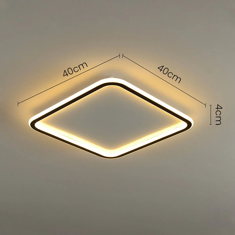 Nowoczesna kwadratowa lampa sufitowa LED – minimalistyczny design