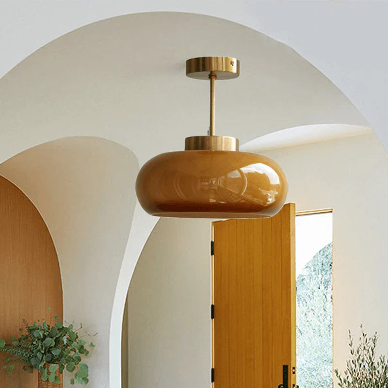 Elegancka Lampa wisząca sufitowa z kloszem szklanym