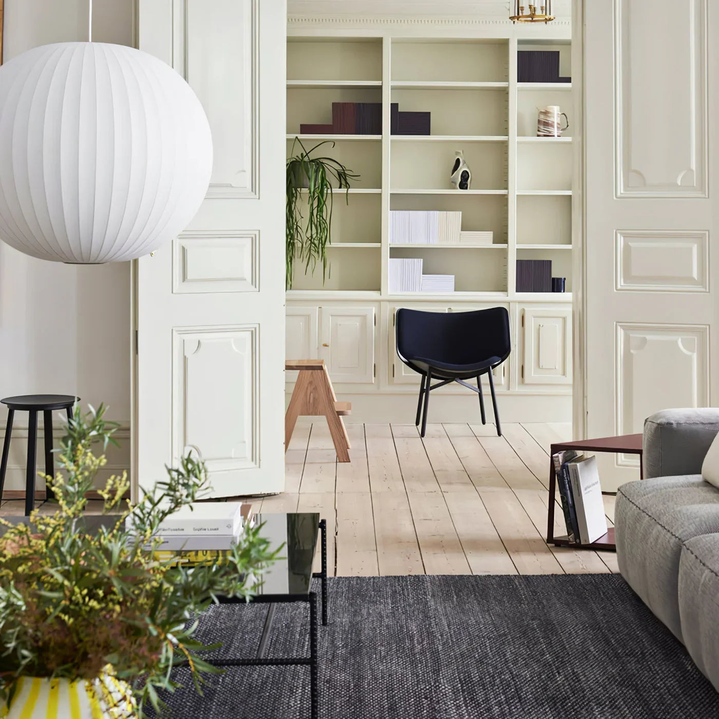 Lampa wisząca kula papierowa LED nowoczesny plafon w stylu japońskim