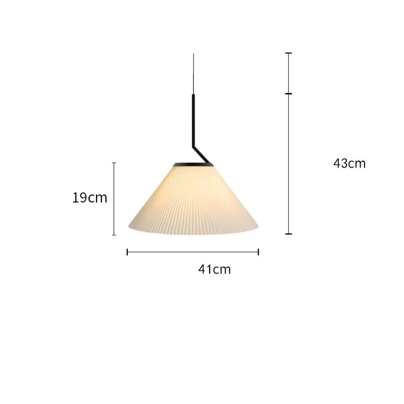 Minimalistyczna Lampa Wisząca z Tkaninowym Kloszem