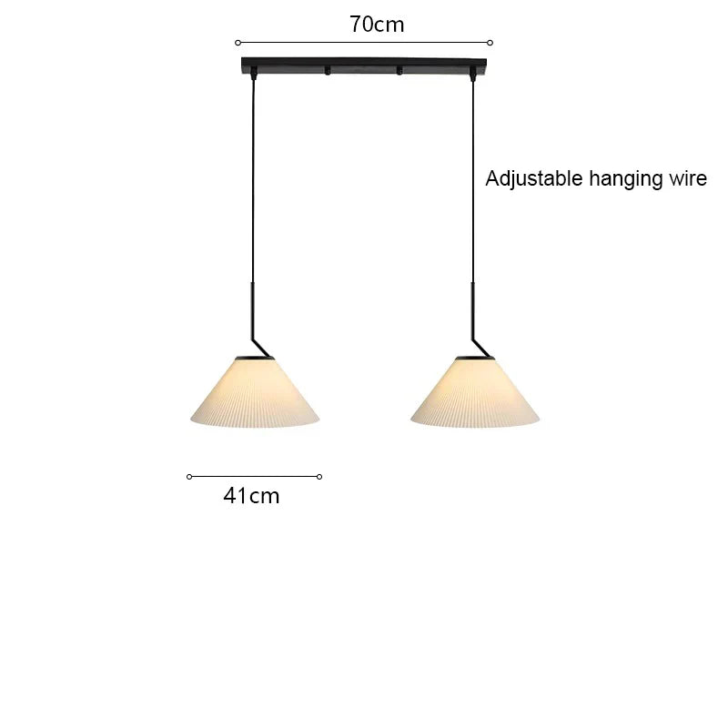 Minimalistyczna Lampa Wisząca z Tkaninowym Kloszem