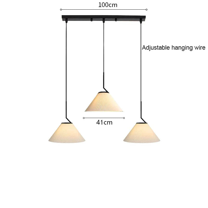 Minimalistyczna Lampa Wisząca z Tkaninowym Kloszem