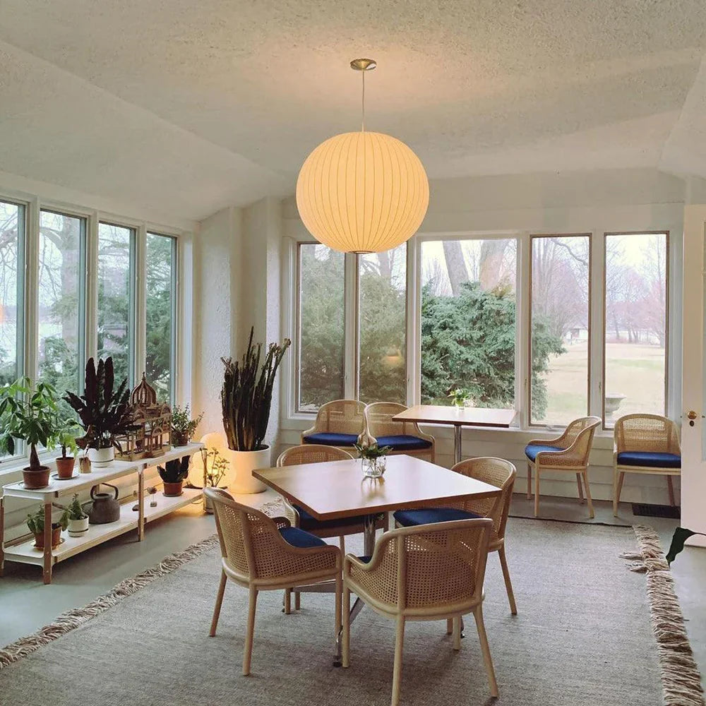 Lampa wisząca kula papierowa LED nowoczesny plafon w stylu japońskim