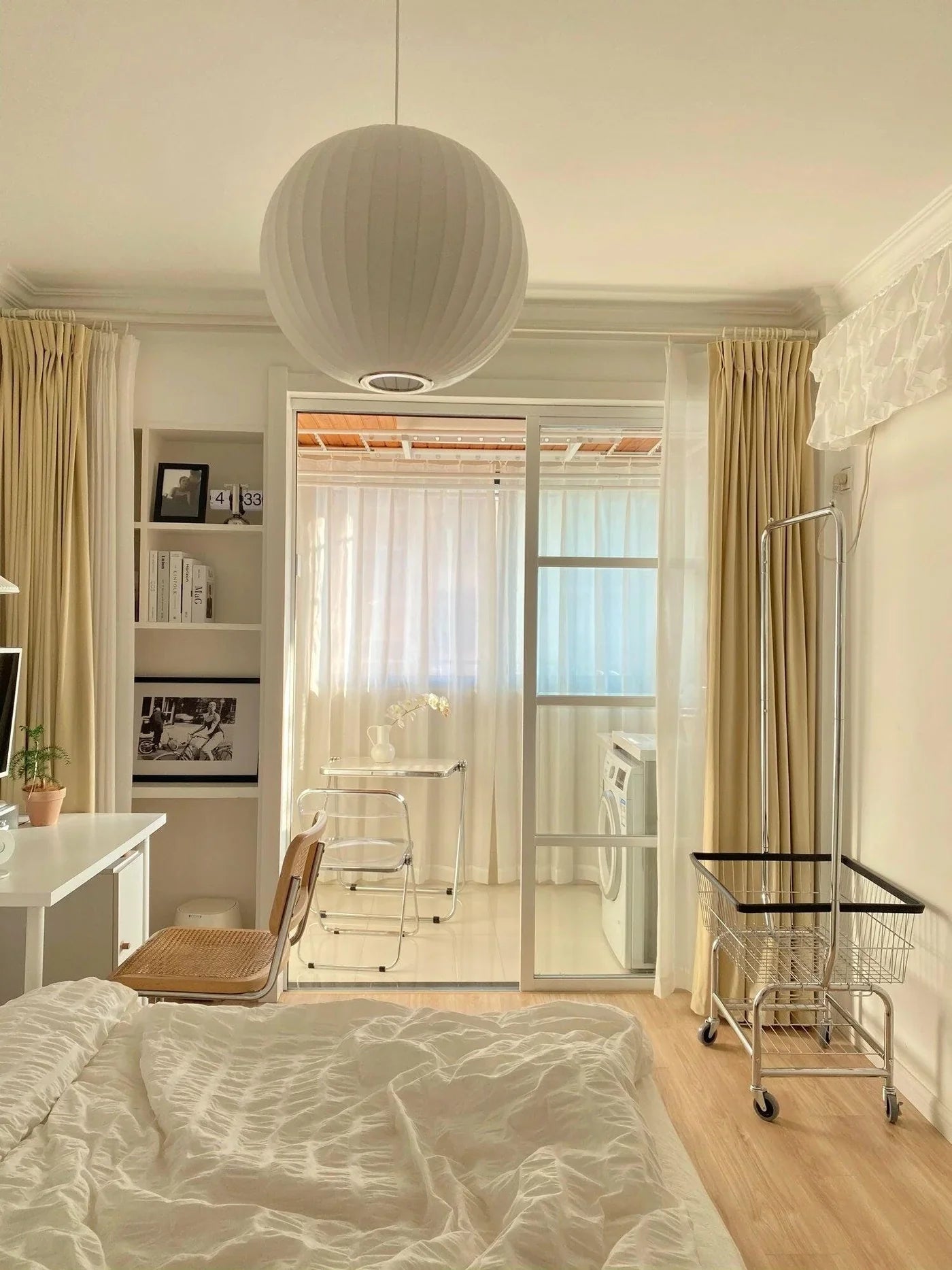 Lampa wisząca kula papierowa LED nowoczesny plafon w stylu japońskim