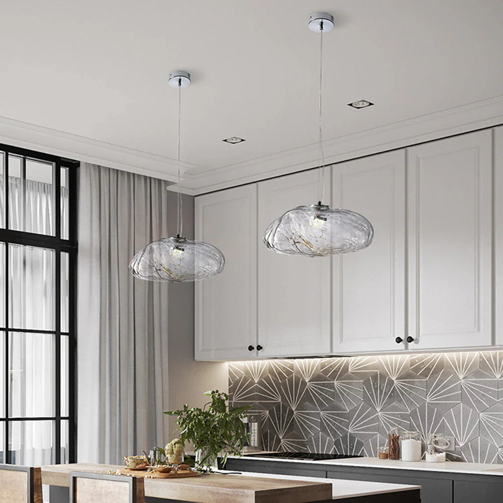 Designerski Żyrandol Artystyczny Lampy Sufitowe – Szklane Chmury