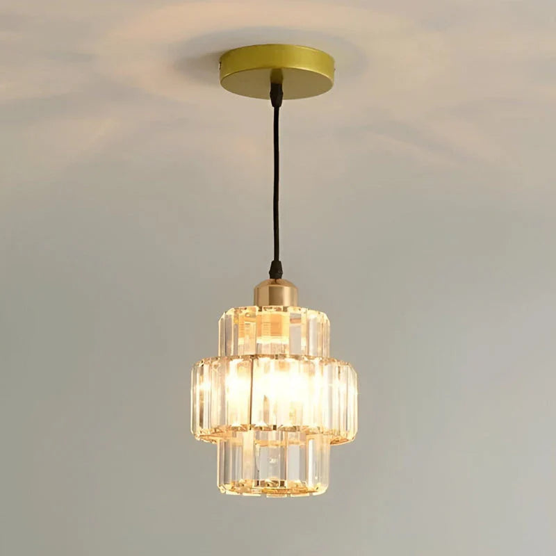 Elegancka Szklana Lampa Wisząca Kryształowa – Styl Glamour