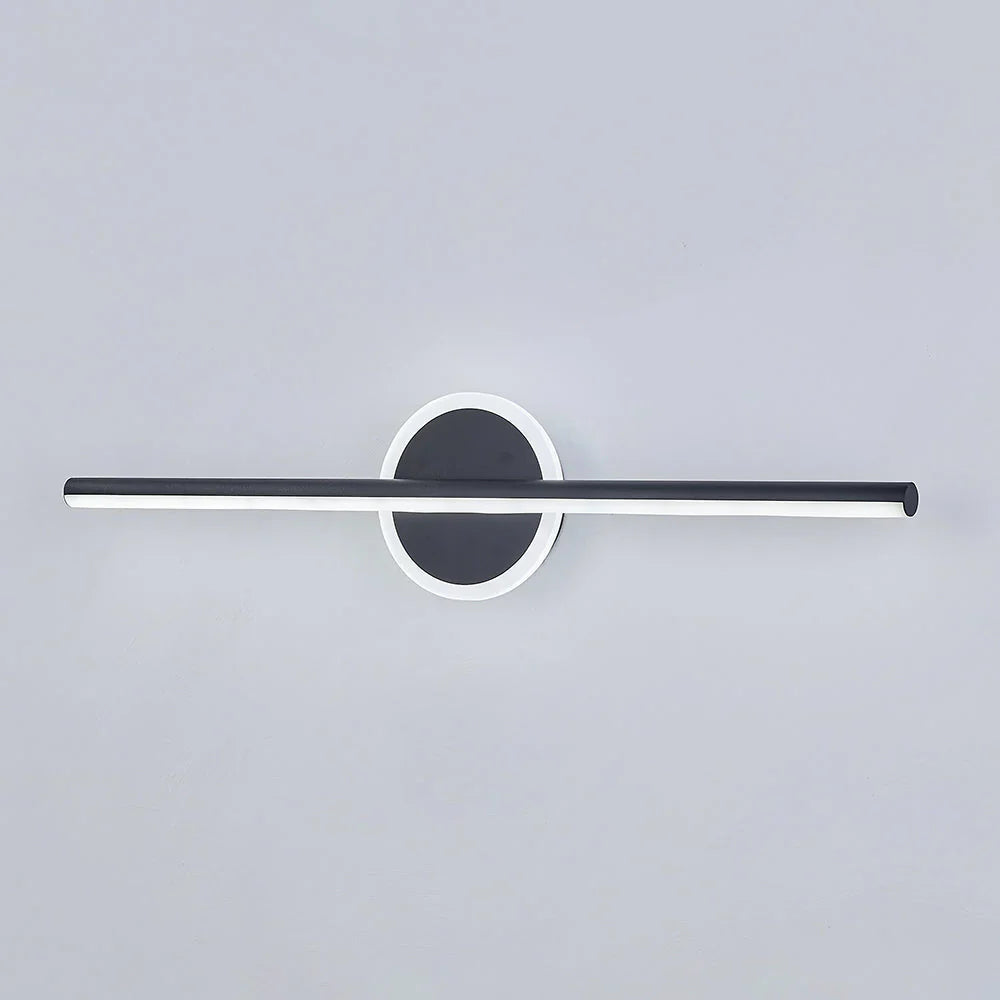 Nowoczesna Lampa Ścienna LED w Kształcie Linii z Okrągłym Elementem – Designerskie Oświetlenie