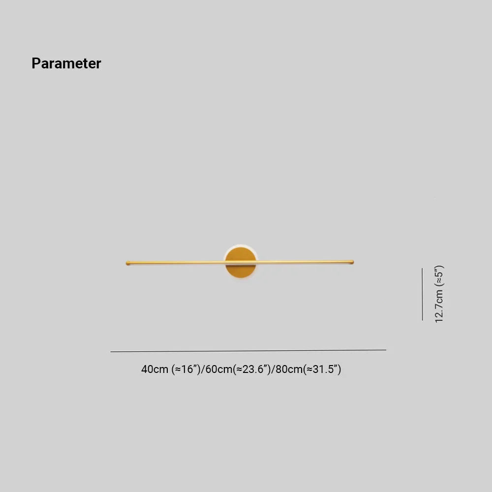 Nowoczesna Lampa Ścienna LED w Kształcie Linii z Okrągłym Elementem – Designerskie Oświetlenie